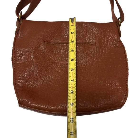 The Sak Brown Leather Crossbody Shoulder Bag Beautiful Cognac Pebbled Leather - Picture 13 of 15